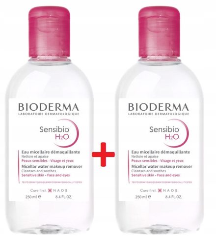 2x Bioderma Sensibio H2O Micelarna Voda za Čiščenje Obraza in Odstranjevanje Ličil, 250ml