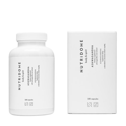 Ashwagandha Nutridome - Naravno prehransko dopolnilo s kapsulami indijskega ginsenga