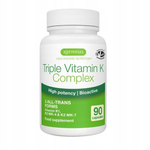 Kompleks Vitamina K z IGENNUS: Tri bioaktivne oblike za zdravje kosti in srca