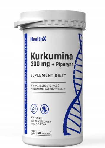 HealthX Kurkumina + Piperyna – Dodatek za boljše zdravje in vnetja