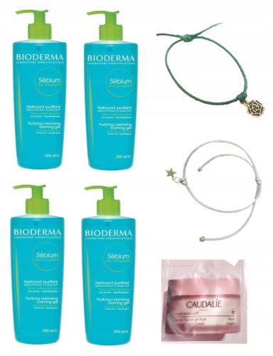 Paket za nego kože Bioderma Sebium Gel Moussant 4x 500 ml + DARILO