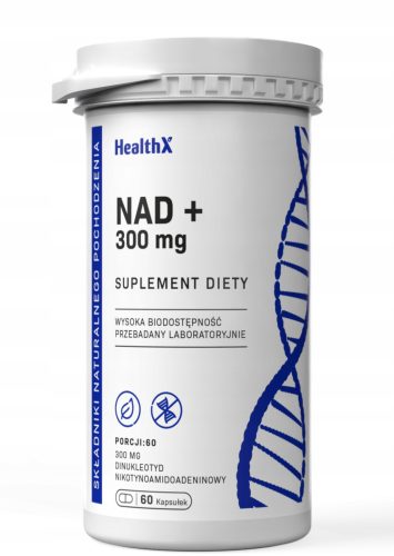 HealthX NAD+ 300 mg - Pomaga izboljšati energetske procese in upočasniti staranje