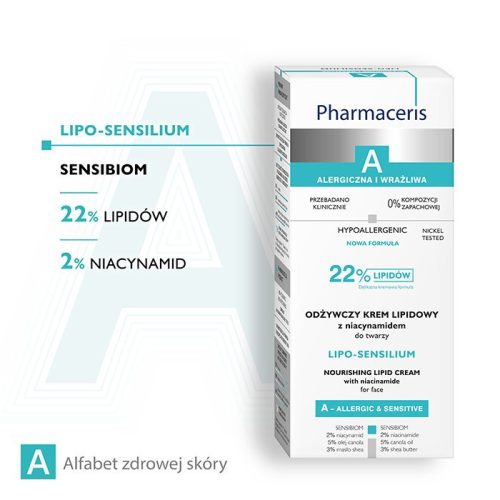 Hranilna Lipidna Krema Pharmaceris Alipo-Sensilium, 50 ml za Občutljivo Kožo