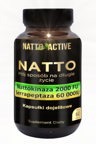 Natto Active: Nattokinaza in Serrapeptaza z Vitamino K2 za Zdravje Srca in Odpornosti