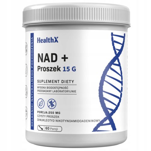 HealthX NAD+ 250 mg - Ključ za energijo in mladost, 60 porcij