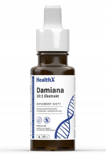 HealthX Damianin Ekstrakt 10:1, 50 ml – Naravna podpora za energijo in vitalnost