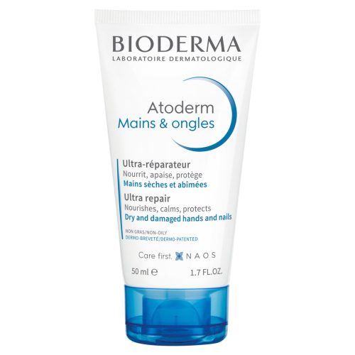 BIODERMA ATODERM Hranilna krema za roke za suho in poškodovano kožo, 50 ml