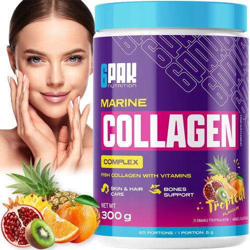 Morski Kolagen Complex z Vitaminom C in Biotinom - Tropski Okus, 300g