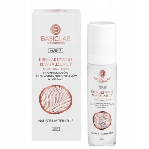Krema za obraz, vrat in dekolte BasicLab, 5% aminokisline, 50 ml