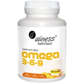   Aliness Omega 3-6-9: Visokokakovostni dodatek za srce, kožo in možgane, 90 kapsul