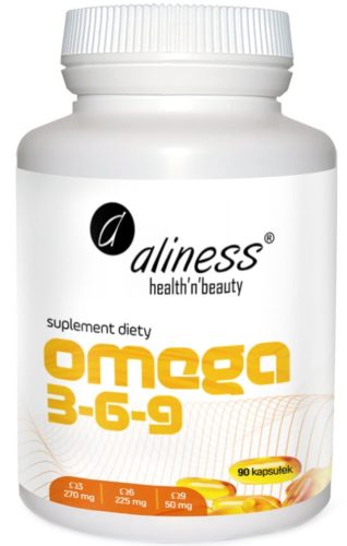 Aliness Omega 3-6-9: Visokokakovostni dodatek za srce, kožo in možgane, 90 kapsul