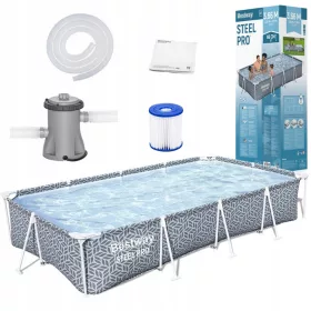   Bestway Steel Pro 561FV – bazen z okvirjem 366 × 201 × 66 cm 7v1 s filtrirno črpalko 4000 l