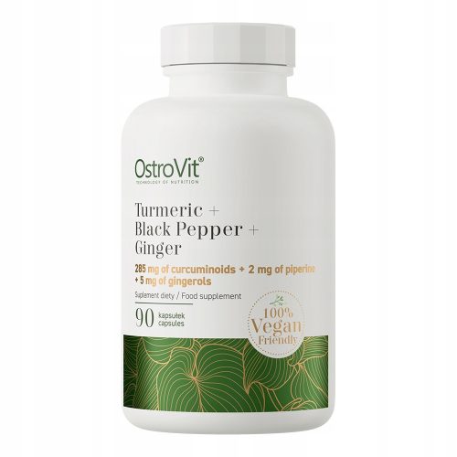 OstroVit Kurkumina + Črni poper + Ingver VEGE - Prehransko dopolnilo v kapsulah