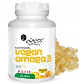 Aliness Vegan Omega-3 FORTE 500mg z alg - 60 kapsułek