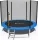 Vrtni trampolin FUNFIT 252 cm (8FT) z zunanjo varnostno mrežo in lestvijo, nosilnost 120 kg, 48 vzmeti, jeklena konstrukcija