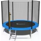 Vrtni trampolin FUNFIT 252 cm (8FT) z zunanjo varnostno mrežo in lestvijo, nosilnost 120 kg, 48 vzmeti, jeklena konstrukcija