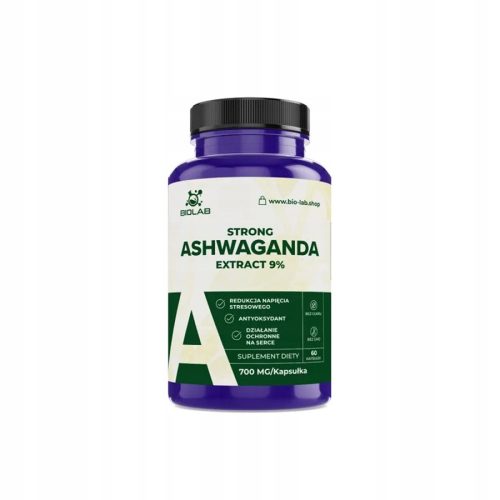 Ashwagandha Ekstrakt 9%, 700mg, 60 kapsul - Naravna Podpora za Stres in Zdravje