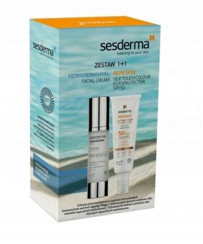 Sesderma Zestav za nego kože: Hidraderm Hyal Liposomsko serum in Liposomski fotoprotektor za obraz SPF50