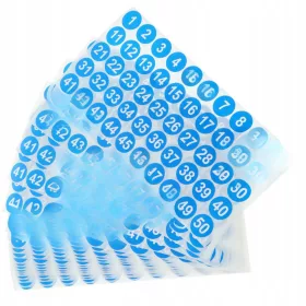  OŠTEVILČENE NALEPKE OKROGLE 2,554X2,54 CM