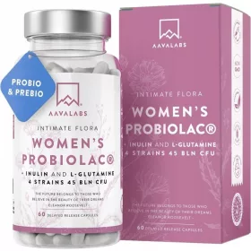   Aavalabs Probiotik za ženske z intimno floro prebiotik 60 kapsul - 45 milijard CFU