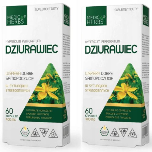 Medica Herbs Dziurawiec 400 mg, 60 kapsul: Podpora za Psihično Dobrobit in Emocionalno Ravnovesje