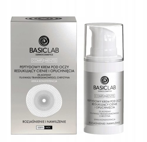 BasicLab Peptidna krema za okoli oči z lahko teksturo 15ml