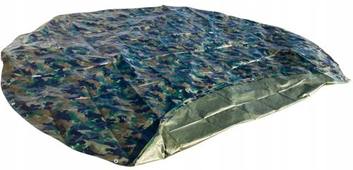 Kakovostna okrogla kamuflažna pokrivna plandeka 4x4m, 100g/m2