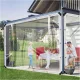 Vodoodporna prozorna ponjava PVC 420 g/m² z aluminijastimi obročki, 2x1 m