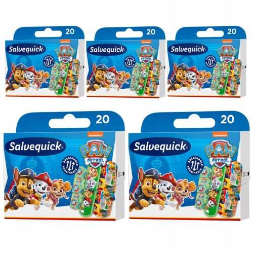 Paket 5 x SALVEQUICK obliži PSI PATROL 20 kosov x2, medicinski izdelek