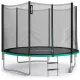 Vrtni trampolin 10FT 312 cm z varnostno mrežo in lestvijo, nosilnost 150 kg, 6 stebrov, varnostni sistem Slogen