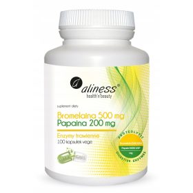   Aliness Bromelain 500 mg in Papain 200 mg - 100 kapsul za podporo prebave