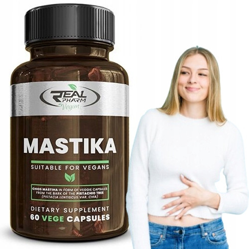 Mastika Real Pharm 500mg - 60 kapsul za boljše prebavo in zdravje prebavnega sistema