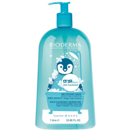 BIODERMA ABCDerm Gel Moussant – Nežni čistilni gel za dojenčke in otroke, 1000 ml