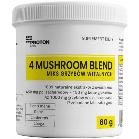   Prašek iz gob 4 MUSHROOM BLEND Proton Labs, 60g - Naravna podpora za vitalnost
