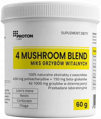 Prašek iz gob 4 MUSHROOM BLEND Proton Labs, 60g - Naravna podpora za vitalnost