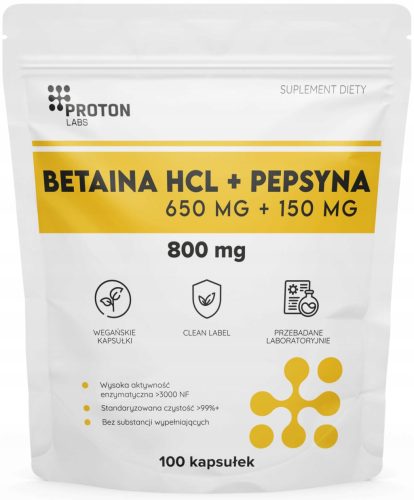 Betaina HCl + Pepsin 800 mg - Učinkovita podpora za prebavo