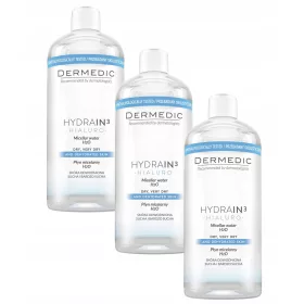   Micelarni čistilni fluid Dermedic Hydrain3 Hialuro za nežno očiščevanje