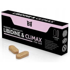  Libidine & Climax: Naravne Tablete za Povišanje Libida in Užitka za Ženske, 4 kos