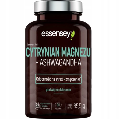 ESSENSEY CITRAT MAGNEZIJA + ASHWAGANDHA: Dodatek za podporo ob stresu in utrujenosti