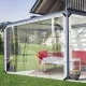 Vodoodporna transparentna ponjava PVC z aluminijastimi očesi, 5 x 5 m