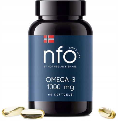 NFO Omega-3 1000 mg: Visoko koncentrirane kapsule ribjega olja (60 kapsul)