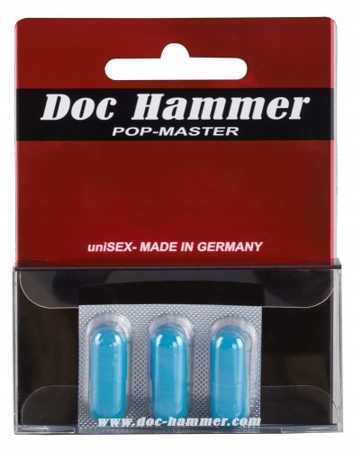 Doc Hammer POP-MASTER: Naravna rešitev za izboljšanje potence, 3 kapsule