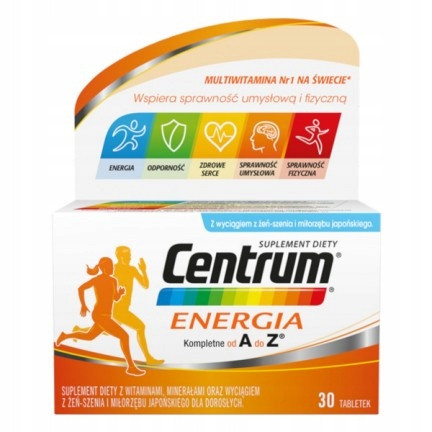 Centrum Energia Kompletne od A do Z z ekstrakti ginsenga in ginkga, 30 tablet