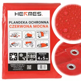   Vodoodporna zaščitna ponjava 180 g/m2, 4x5 m, močna rdeča
