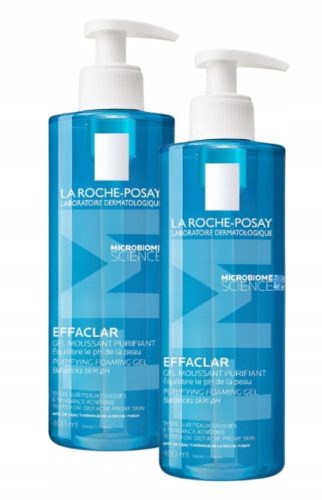 2 x La Roche-Posay Effaclar čistilni gel za mastno kožo, nagnjeno k aknam, 400 ml