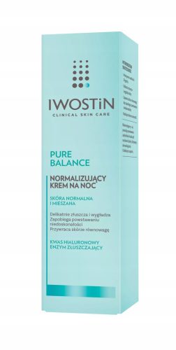 Normalizirajoča nočna krema Iwostin Pure Balance, 50 ml