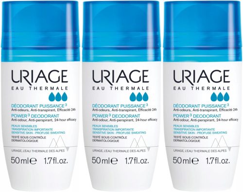 3x Uriage Eau Thermale Antiperspirant Roll-on 50ml - Učinkovita zaščita proti potenju