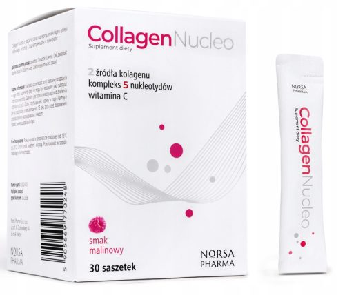 Prehransko dopolnilo Norsa Pharma Collagen Nucleo z okusom maline, 30 vrečk