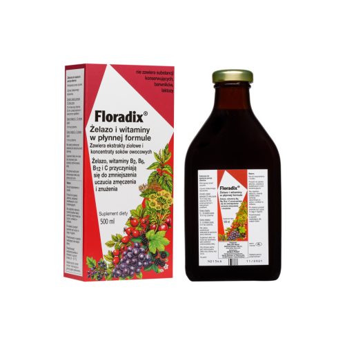 Floradix Tekoče železo in vitamini, 500ml - idealno za nosečnice in rastoče otroke