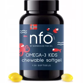 Omega-3 Kids Žvečljive kapsule Tutti-frutti, 120 kapsul